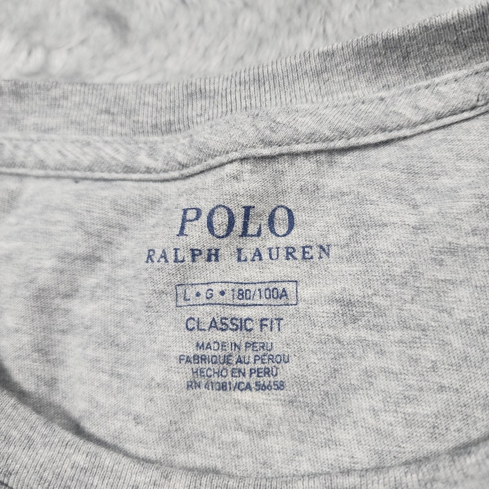 Polo Ralph Lauren Sweatshirt Mens Large Gray ATHL DIV 67 P Wing Crewneck Street - Picture 2 of 12